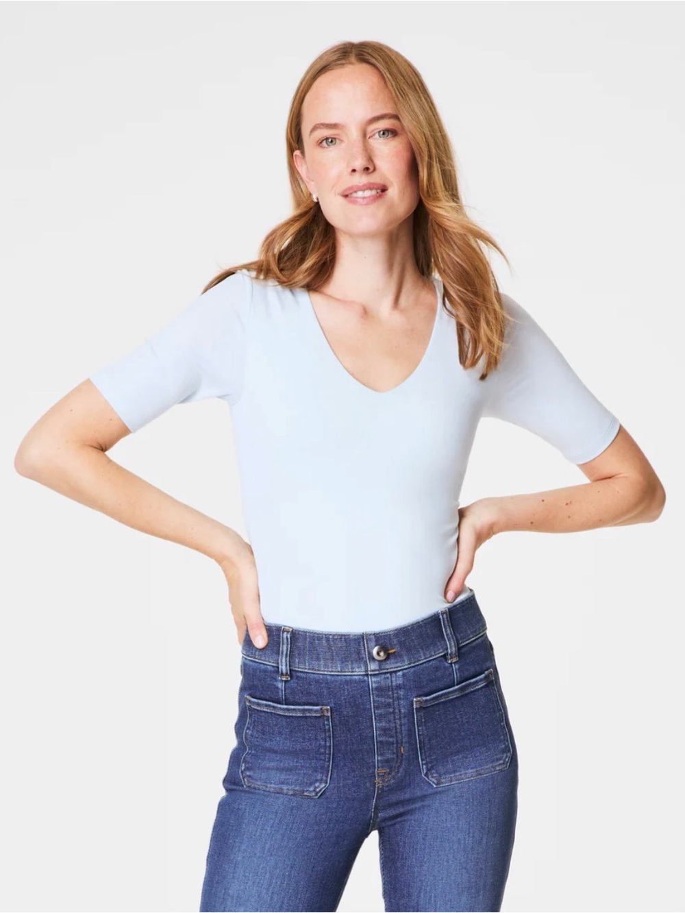 SPANX Jersey V-Neck Tee
